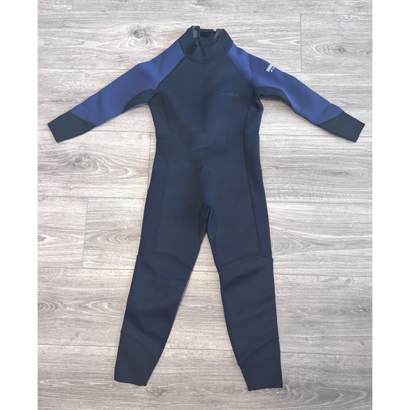 Dark Lightning Explorer Wetsuit Size 8 Neoprene Black Blue Surfing Diving Swim - Picture 1 of 7